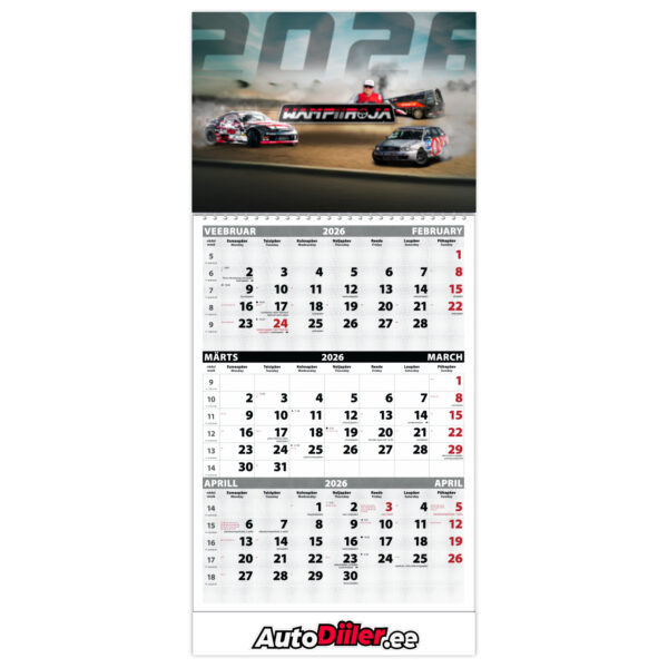 Wampiiroja "trio" kalender 2026